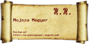 Mojsza Megyer névjegykártya